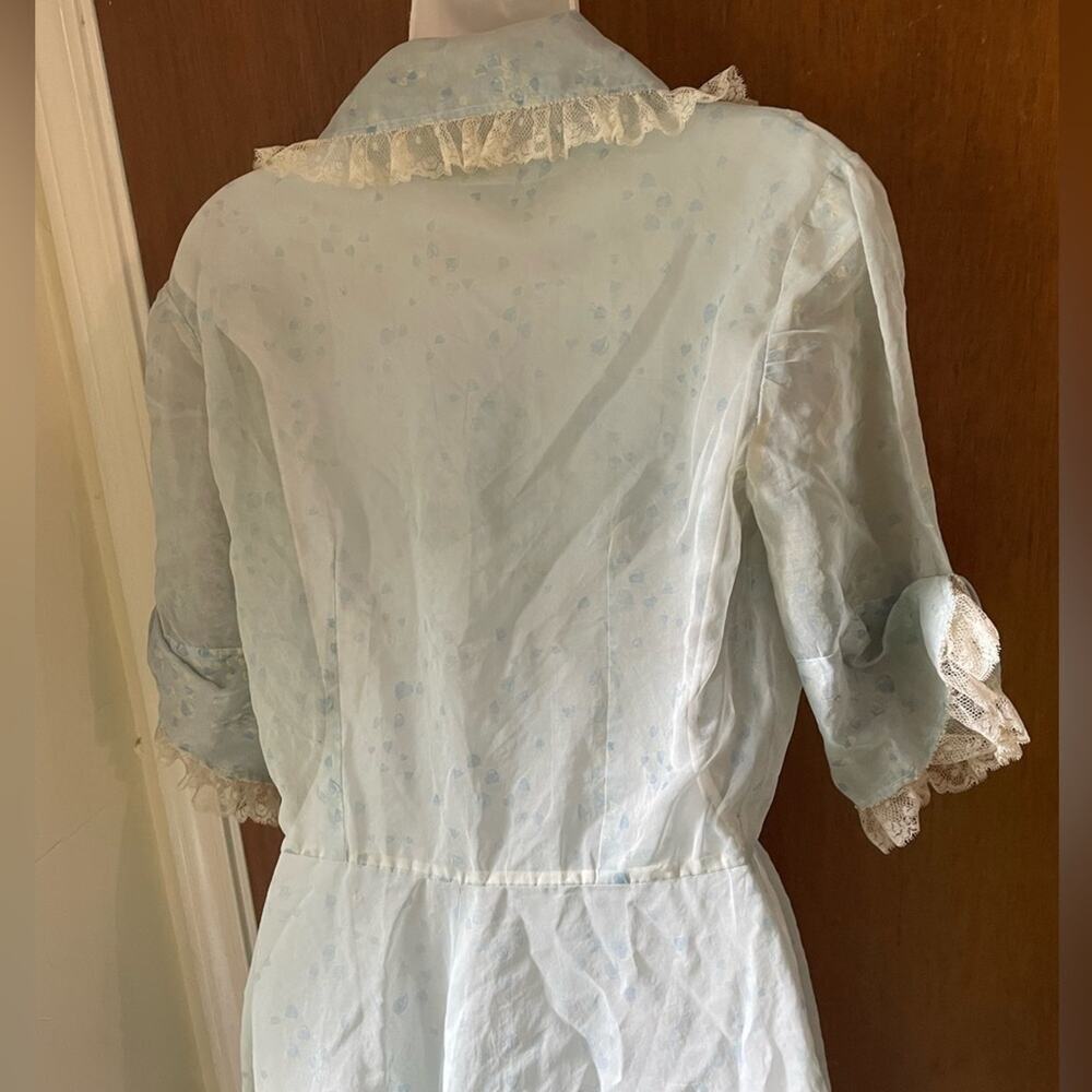 50s Bridgerton blue midi dress - Picture 5 of 8